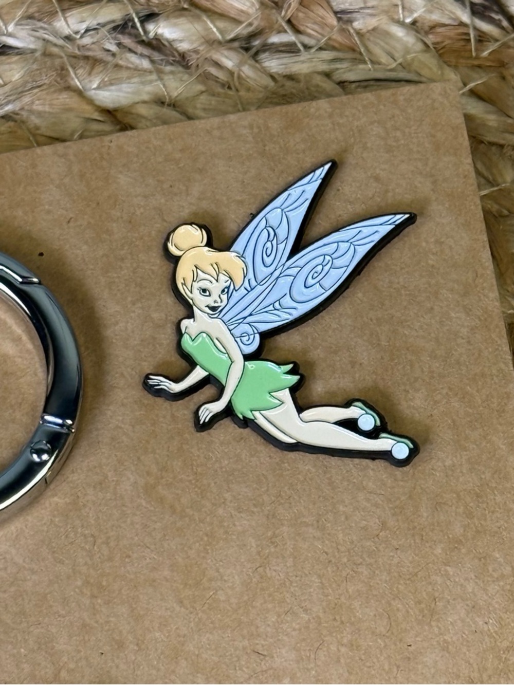 Vera Bradley Disney Tinker Bell Keychain & Pin Gift Set- Blue, Green & Lavender - Picture 2 of 4